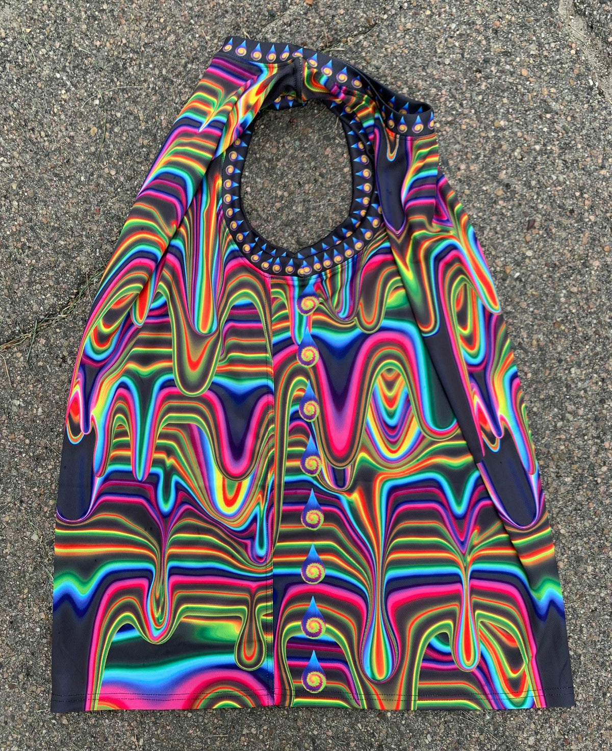 Electric Goo basketball jersey by Drip Drop Labs featuring vibrant colors and athletic design, ideal for sports and casual wear.