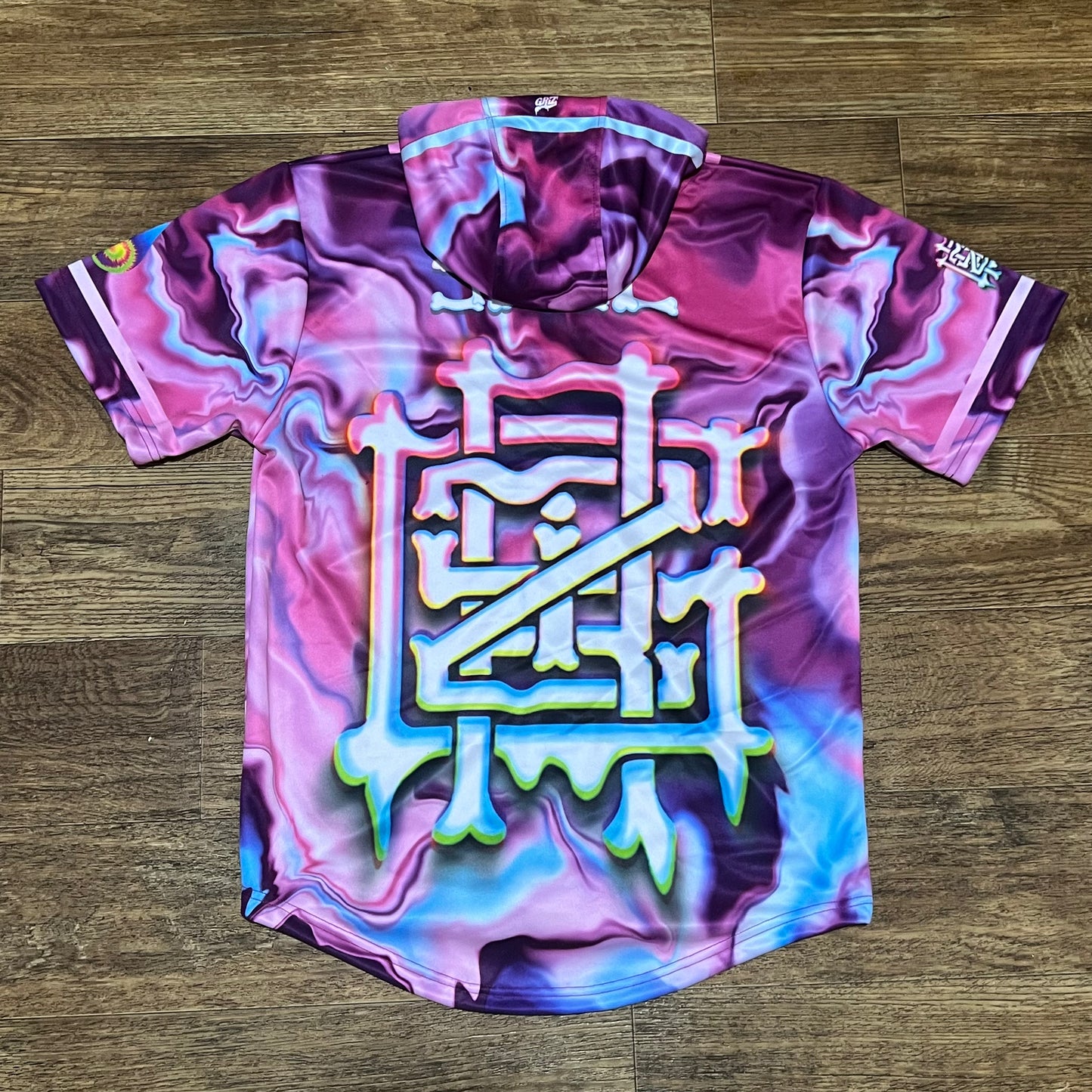 GrizDripv1 - Hooded Baseball Jersey