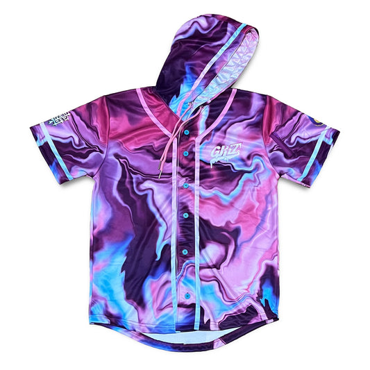 GrizDripv1 - Hooded Baseball Jersey
