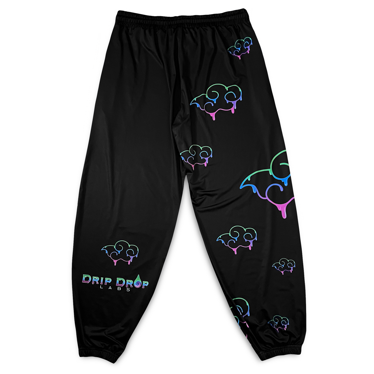 Drip Drop Labs Juicy Parachute Pants in vibrant fabric, featuring a relaxed fit and adjustable waistband for casual style.