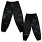 Drip Drop Labs Juicy parachute pants in vibrant fabric, featuring a loose fit and adjustable waistband for a stylish, comfortable look.