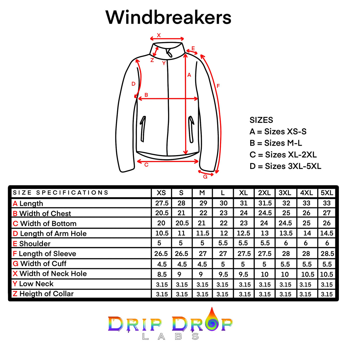 Black windbreaker jacket from Drip Drop Labs' Super Future collection, featuring a sleek, lightweight design with wind-resistant fabric.