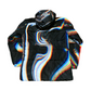 Black Super Future winter coat by Drip Drop Labs, featuring a sleek design with a high collar and insulated fabric.